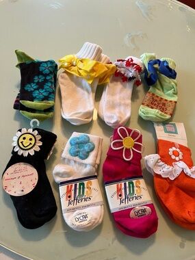 Eight Pairs of AssortedColorful Socks Fits sizes 5-8